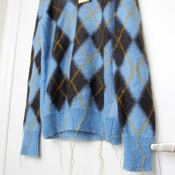 BNWT AW24 MARNI ARGYLE MOHAIR SWEATER 50 - Picture 6 of 13